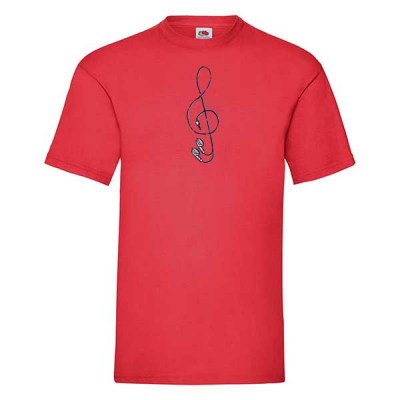 ΚΟΚΚΙΝΟ t-shirt FRUIT OF THE LOOM με στάμπα A446